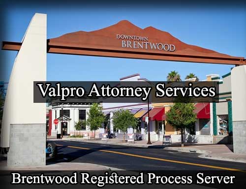 Registered Process Server Brentwood California