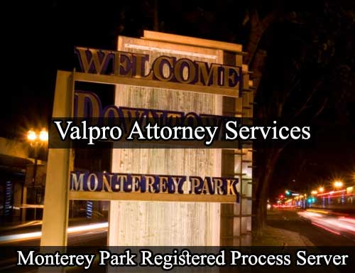Registered Process Server Monterey Park California