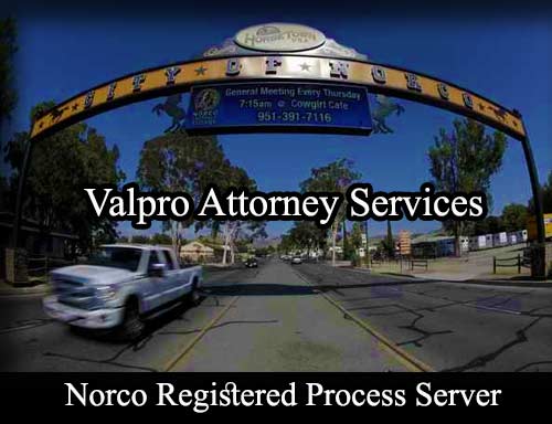 Registered Process Server Norco California