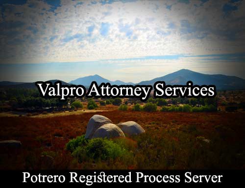 Registered Process Server Potrero California