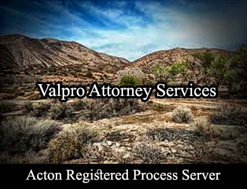 Acton California Registered Process Server