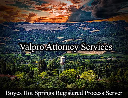 Registered Process Server Boyes Hot Springs California