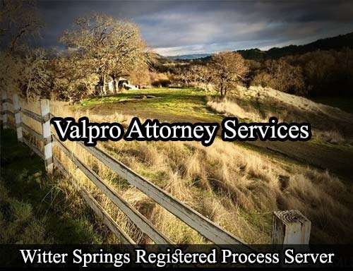 Registered Process Server Witter Springs California