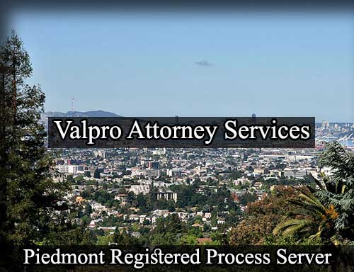 Registered Process Server in Piedmont California